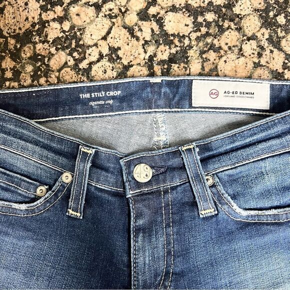 Adriano Goldschmied The Stilt Cigarette Leg Crop Womens Jeans Size 24R Raw Hem - Picture 5 of 7